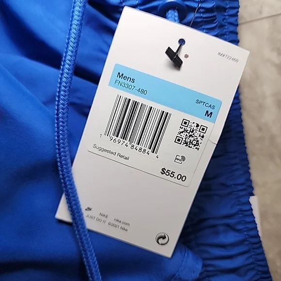 Nike Club Woven Flow Lightweight Men's Sizes Athletic Shorts Royal Blue - Picture 4 of 4